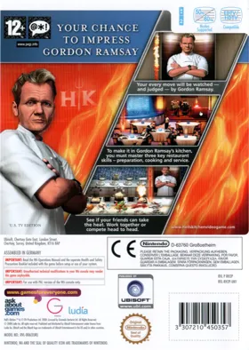 Hell's Kitchen- The Video Game box cover back